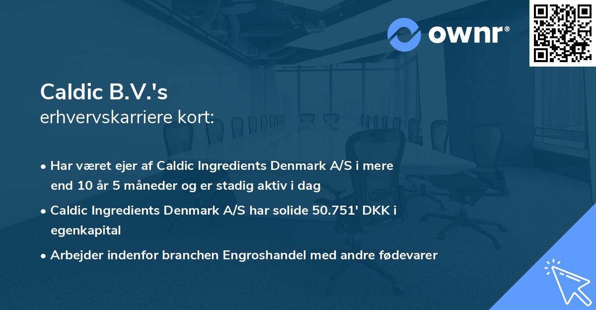 Caldic B.V.'s erhvervskarriere kort