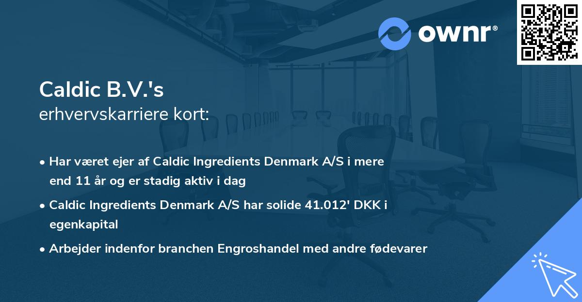 Caldic B.V.'s erhvervskarriere kort