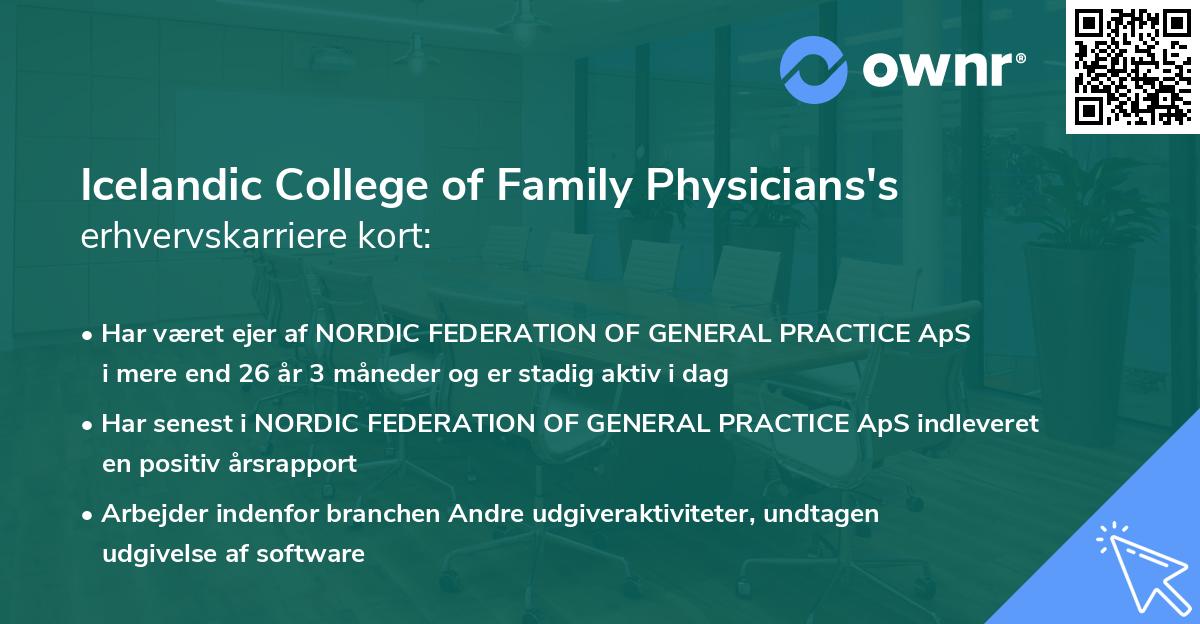 Icelandic College of Family Physicians's erhvervskarriere kort