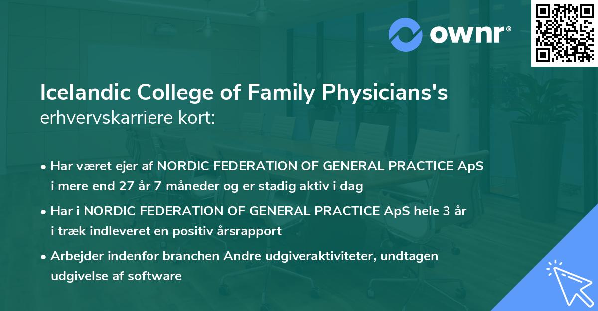 Icelandic College of Family Physicians's erhvervskarriere kort
