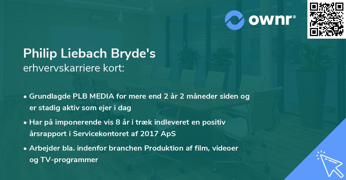 Philip Liebach Bryde's erhvervskarriere kort
