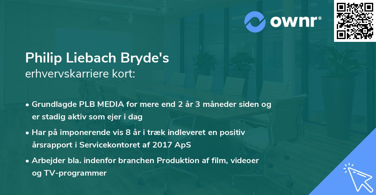 Philip Liebach Bryde's erhvervskarriere kort