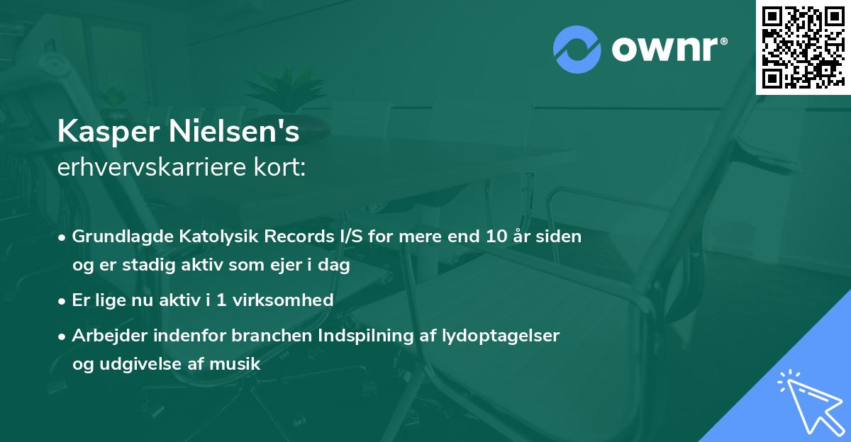 Kasper Nielsen's erhvervskarriere kort