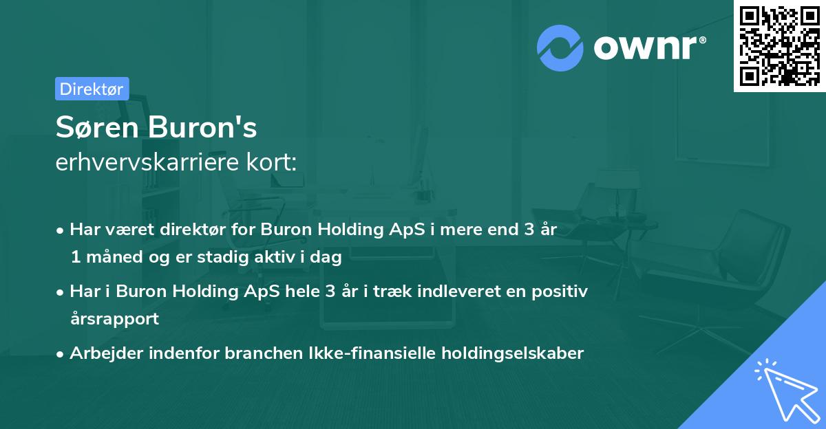 Søren Buron's erhvervskarriere kort