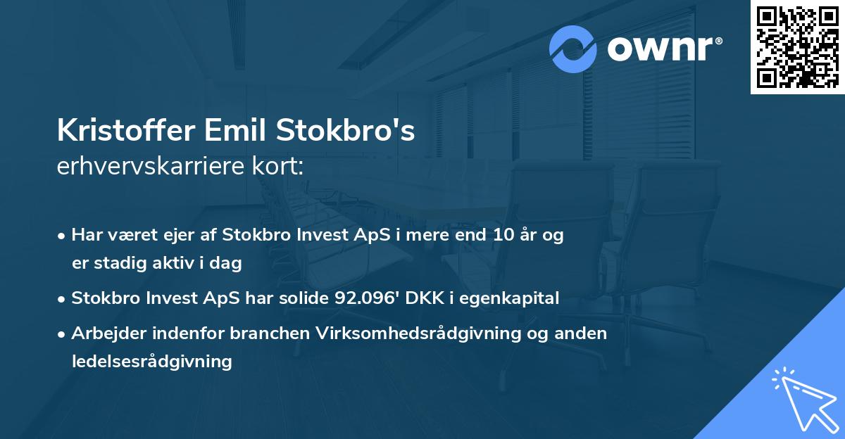 Kristoffer Emil Stokbro's erhvervskarriere kort