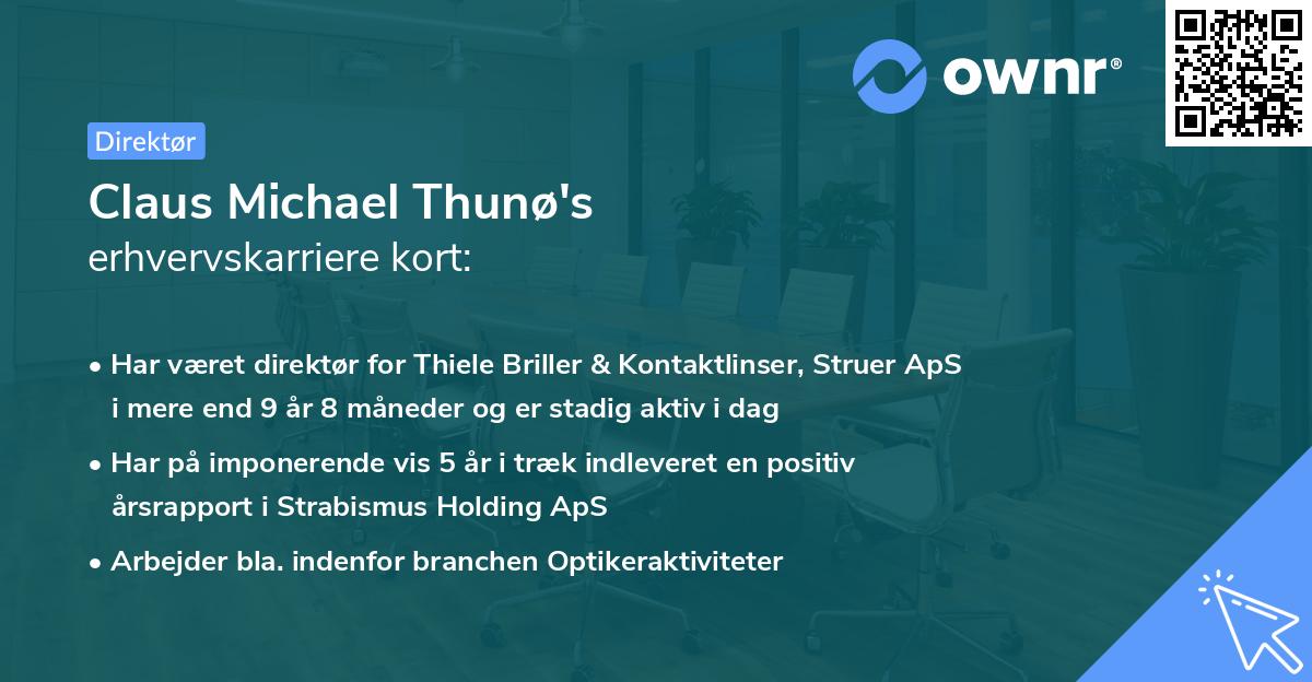 Claus Michael Thunø's erhvervskarriere kort