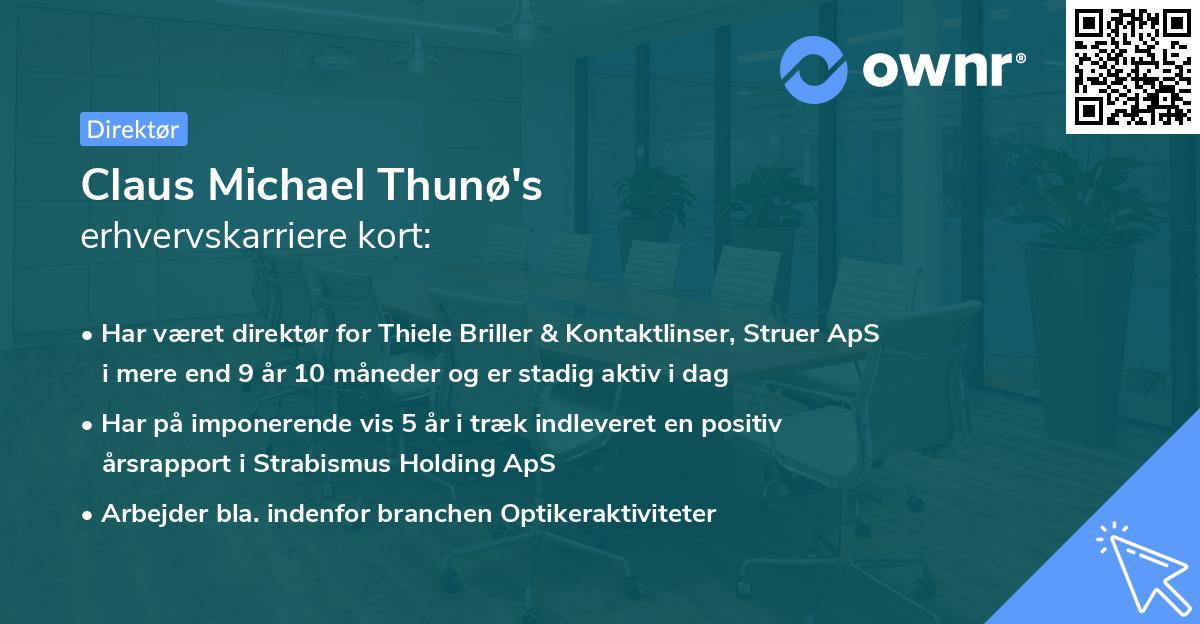 Claus Michael Thunø's erhvervskarriere kort