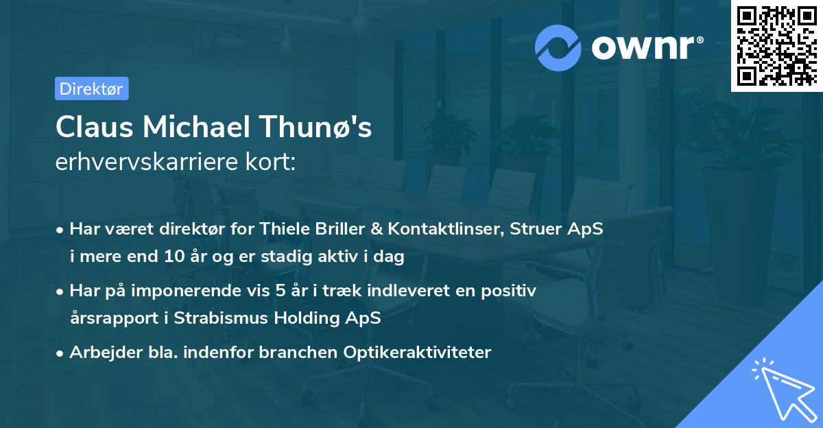 Claus Michael Thunø's erhvervskarriere kort