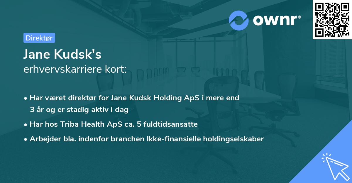Jane Kudsk's erhvervskarriere kort