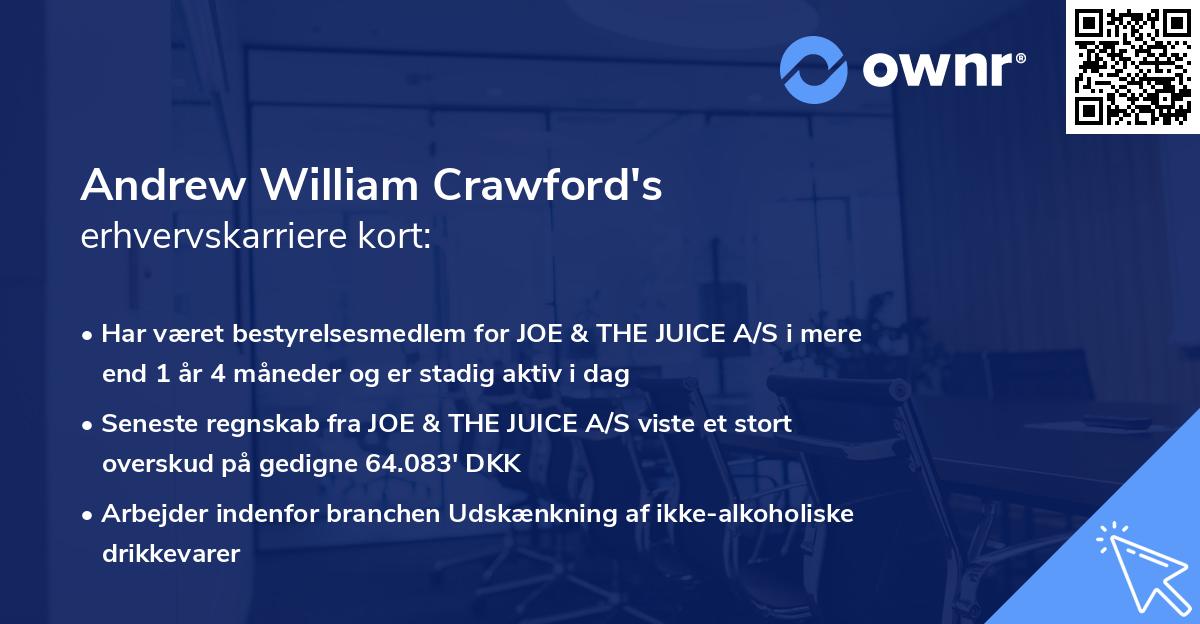 Andrew William Crawford's erhvervskarriere kort