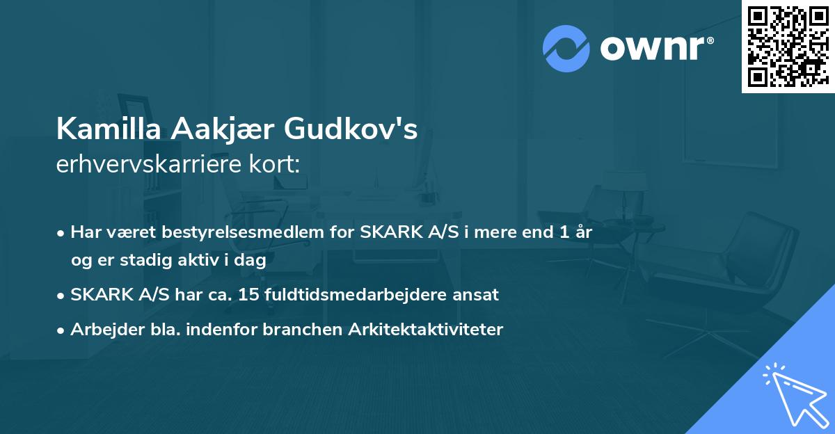 Kamilla Aakjær Gudkov's erhvervskarriere kort