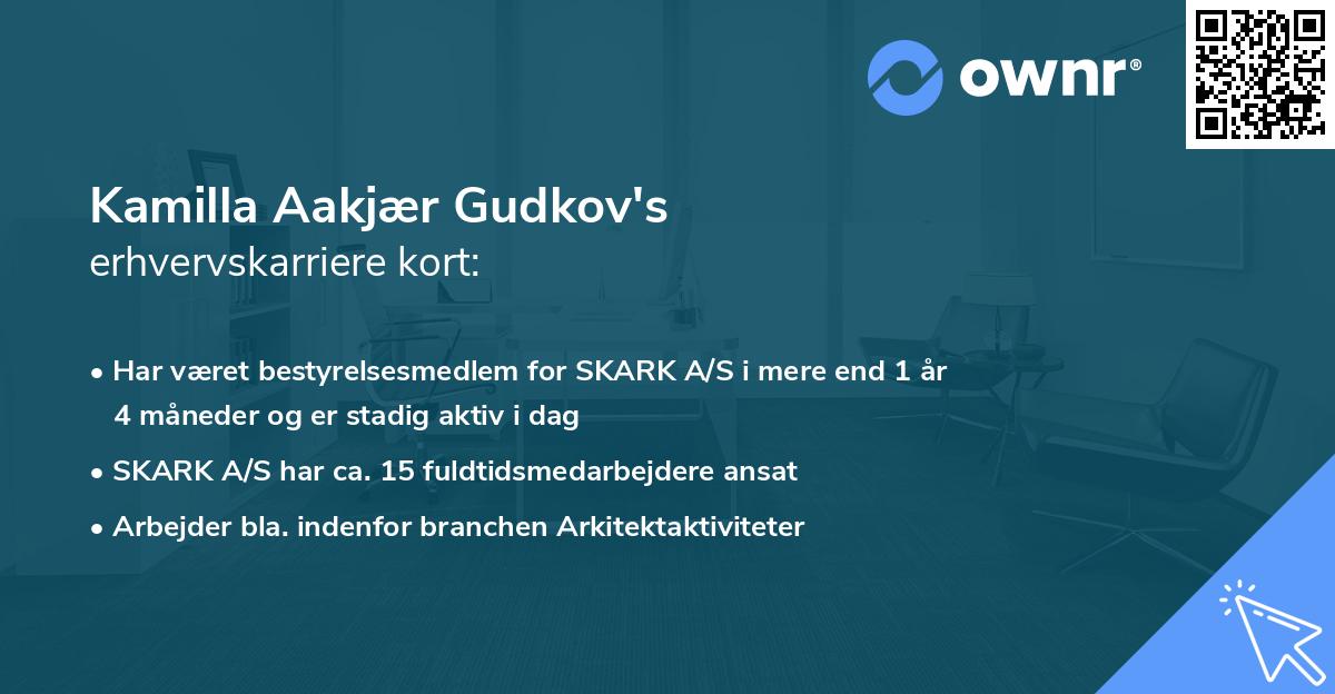 Kamilla Aakjær Gudkov's erhvervskarriere kort
