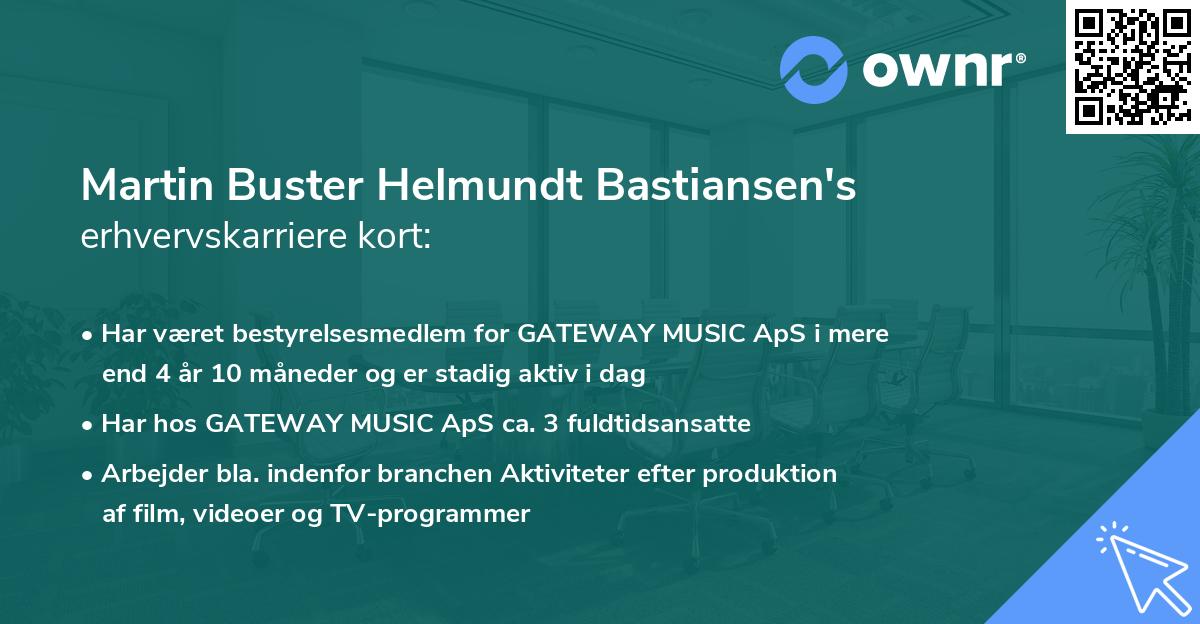 Martin Buster Helmundt Bastiansen's erhvervskarriere kort