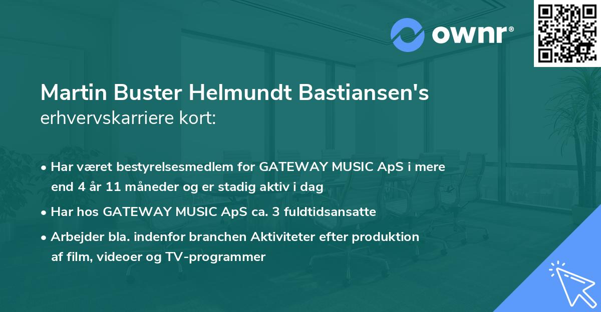 Martin Buster Helmundt Bastiansen's erhvervskarriere kort