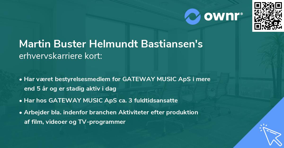 Martin Buster Helmundt Bastiansen's erhvervskarriere kort