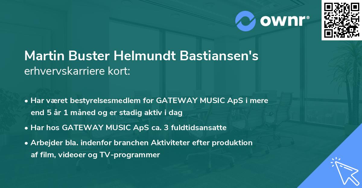 Martin Buster Helmundt Bastiansen's erhvervskarriere kort