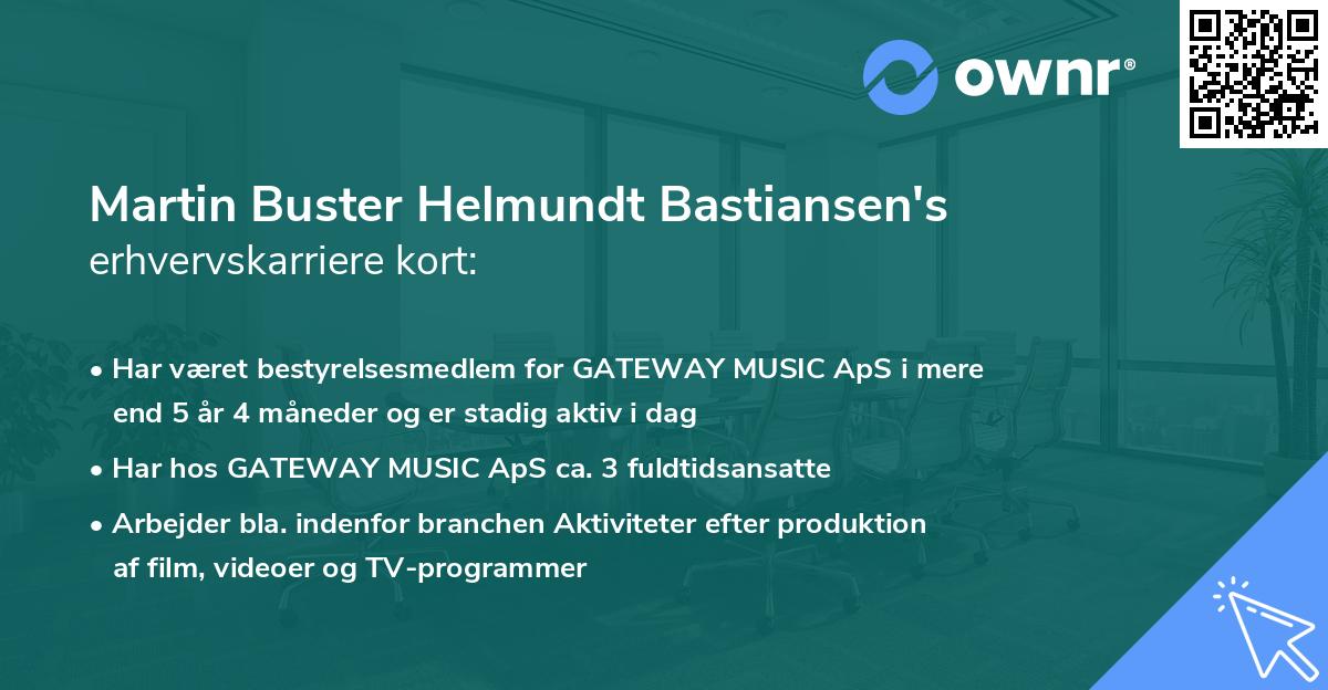 Martin Buster Helmundt Bastiansen's erhvervskarriere kort