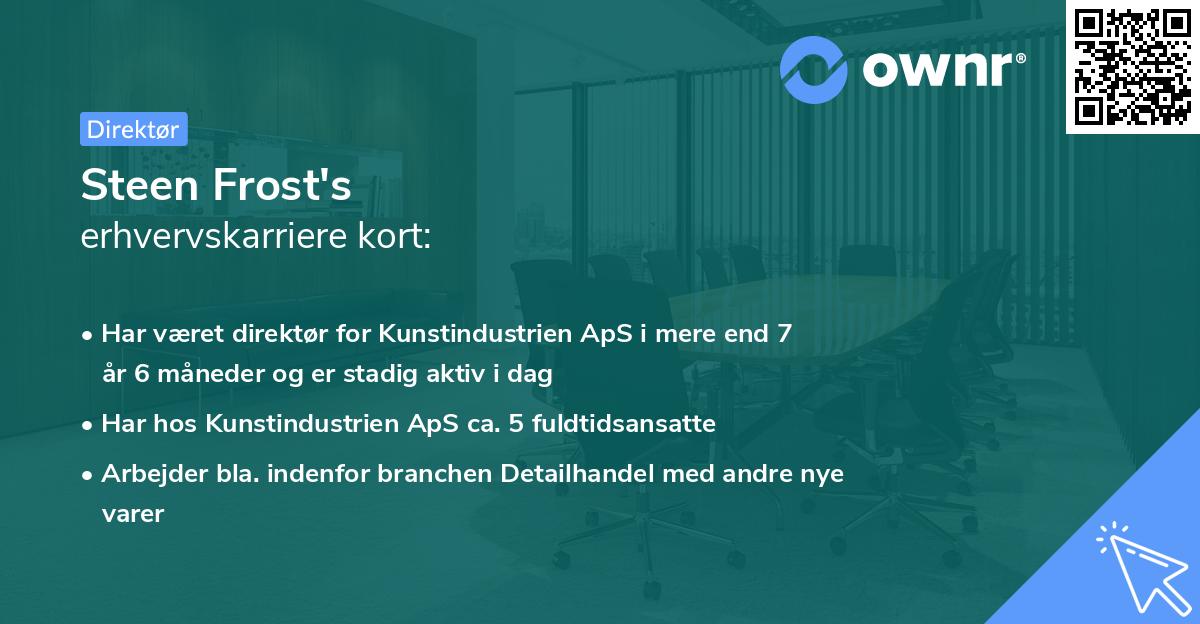 Steen Frost's erhvervskarriere kort