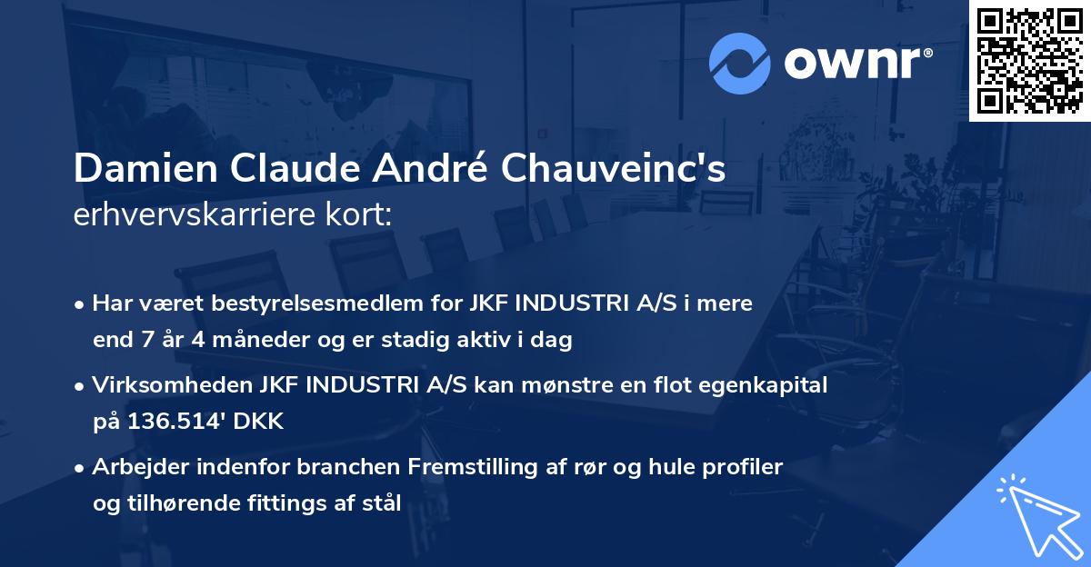 Damien Claude André Chauveinc's erhvervskarriere kort