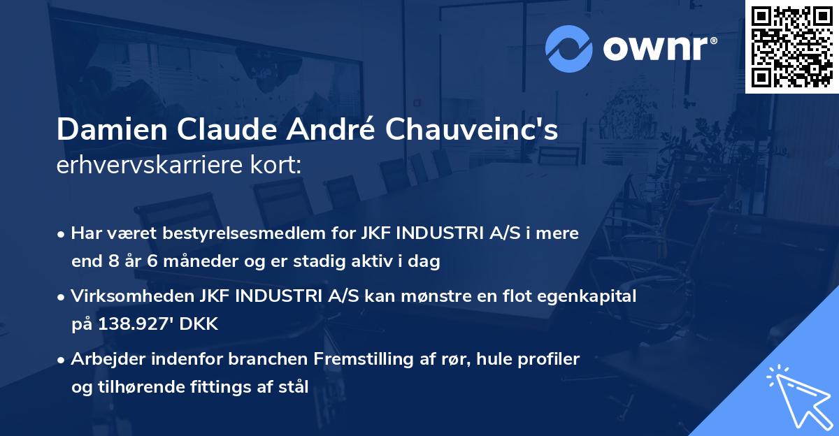Damien Claude André Chauveinc's erhvervskarriere kort