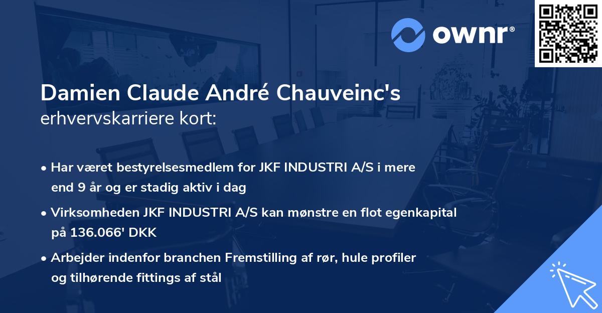 Damien Claude André Chauveinc's erhvervskarriere kort