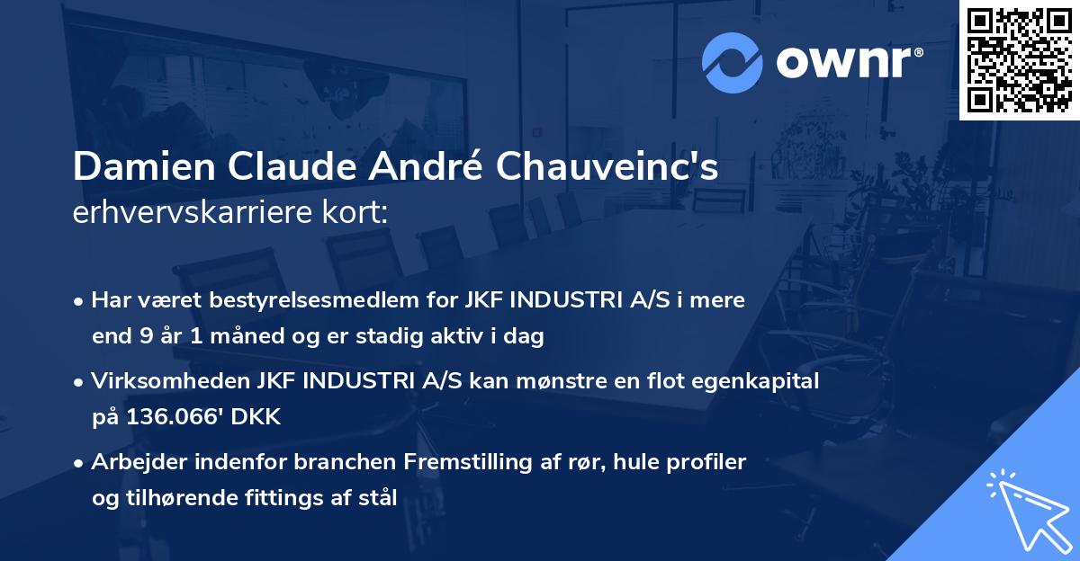 Damien Claude André Chauveinc's erhvervskarriere kort