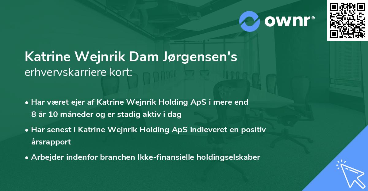Katrine Wejnrik Dam Jørgensen's erhvervskarriere kort