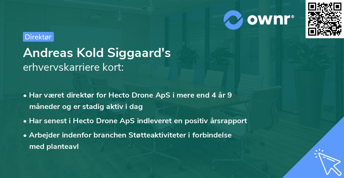 Andreas Kold Siggaard's erhvervskarriere kort