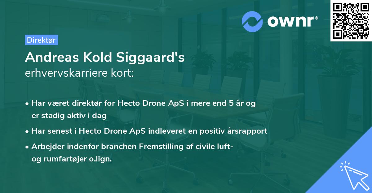 Andreas Kold Siggaard's erhvervskarriere kort