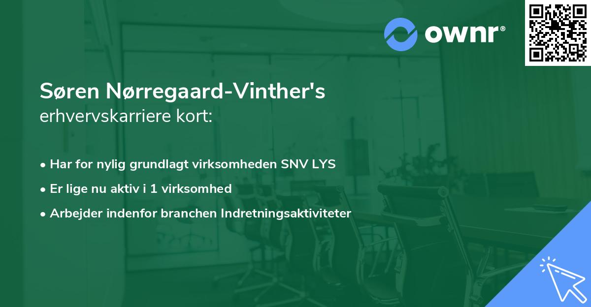 Søren Nørregaard-Vinther's erhvervskarriere kort