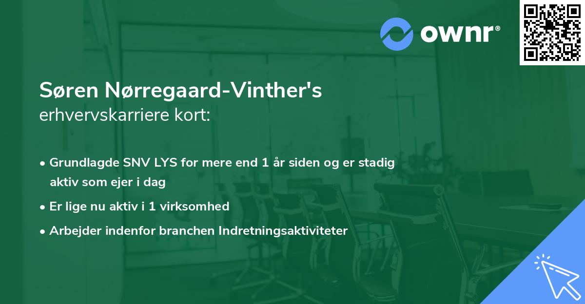 Søren Nørregaard-Vinther's erhvervskarriere kort