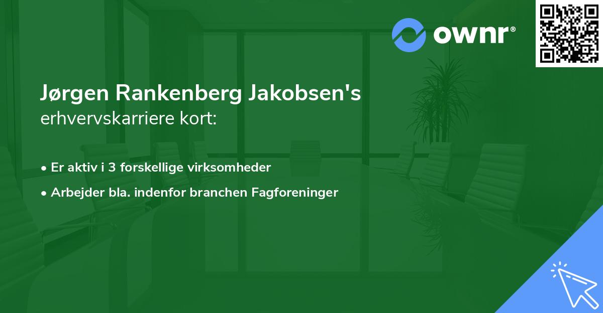 Jørgen Rankenberg Jakobsen's erhvervskarriere kort