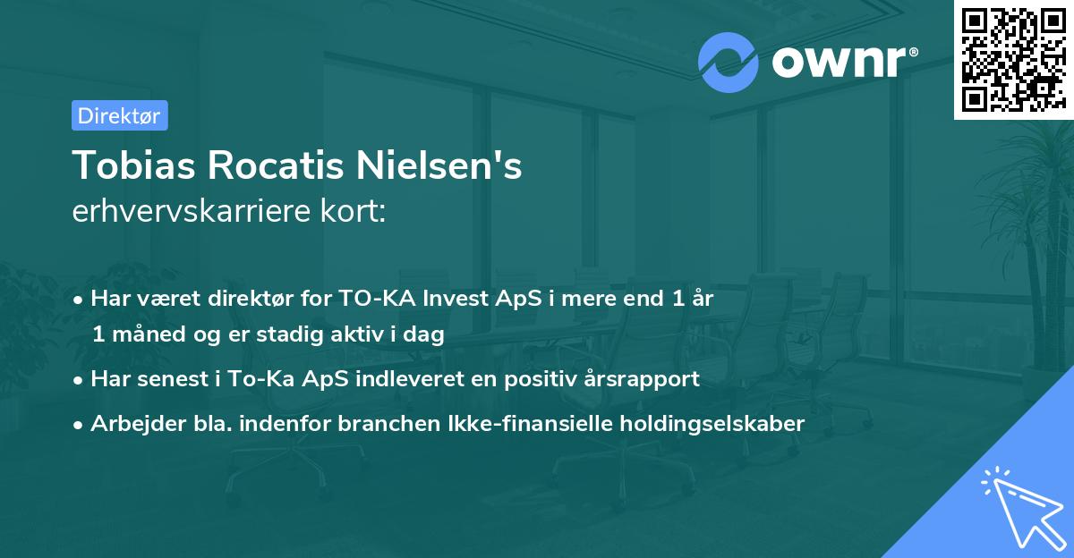Tobias Rocatis Nielsen's erhvervskarriere kort