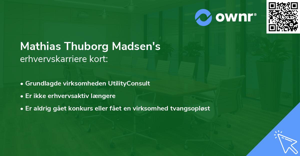 Mathias Thuborg Madsen's erhvervskarriere kort