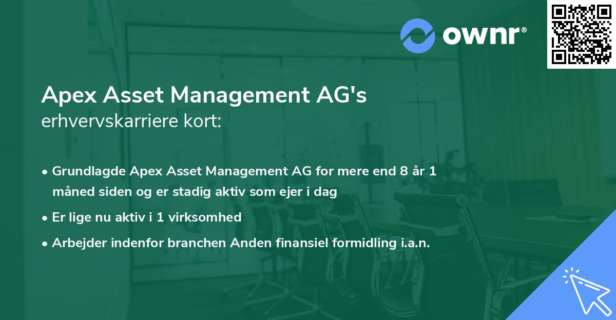 Apex Asset Management AG's erhvervskarriere kort