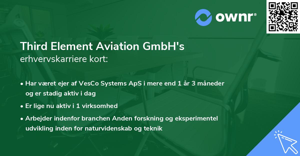 Third Element Aviation GmbH's erhvervskarriere kort