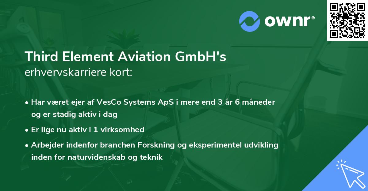 Third Element Aviation GmbH's erhvervskarriere kort