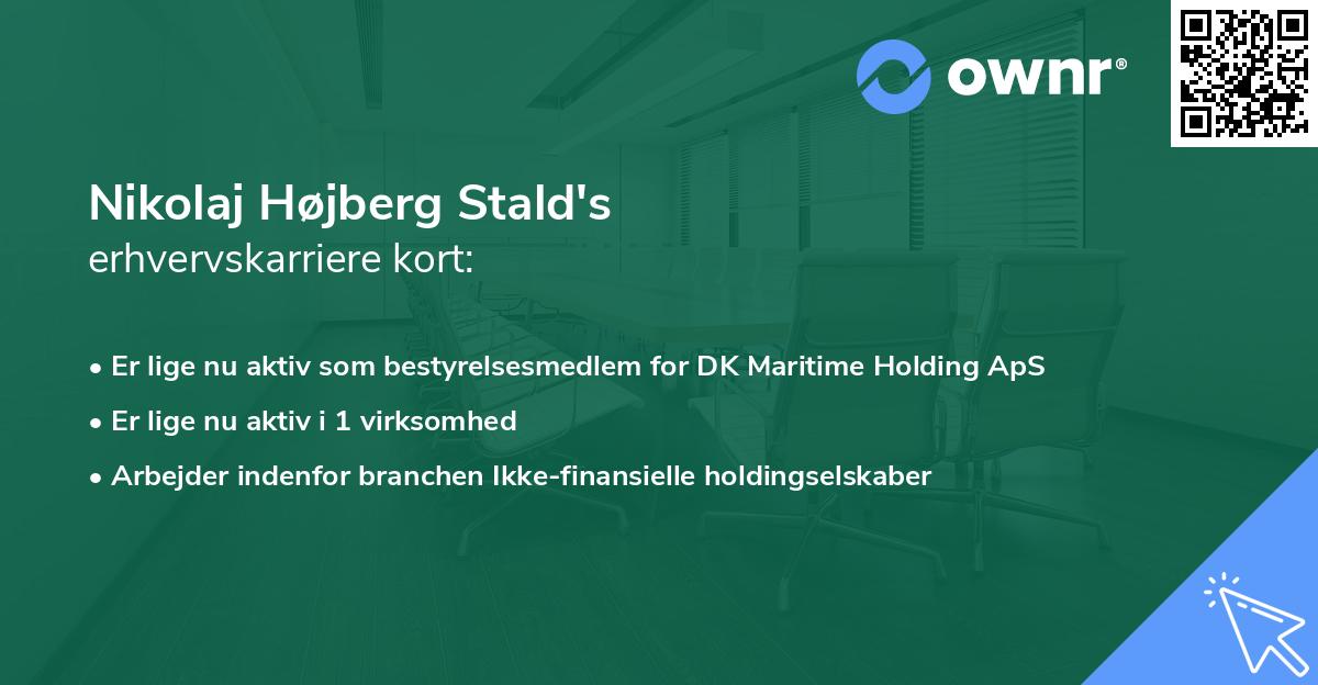 Nikolaj Højberg Stald's erhvervskarriere kort