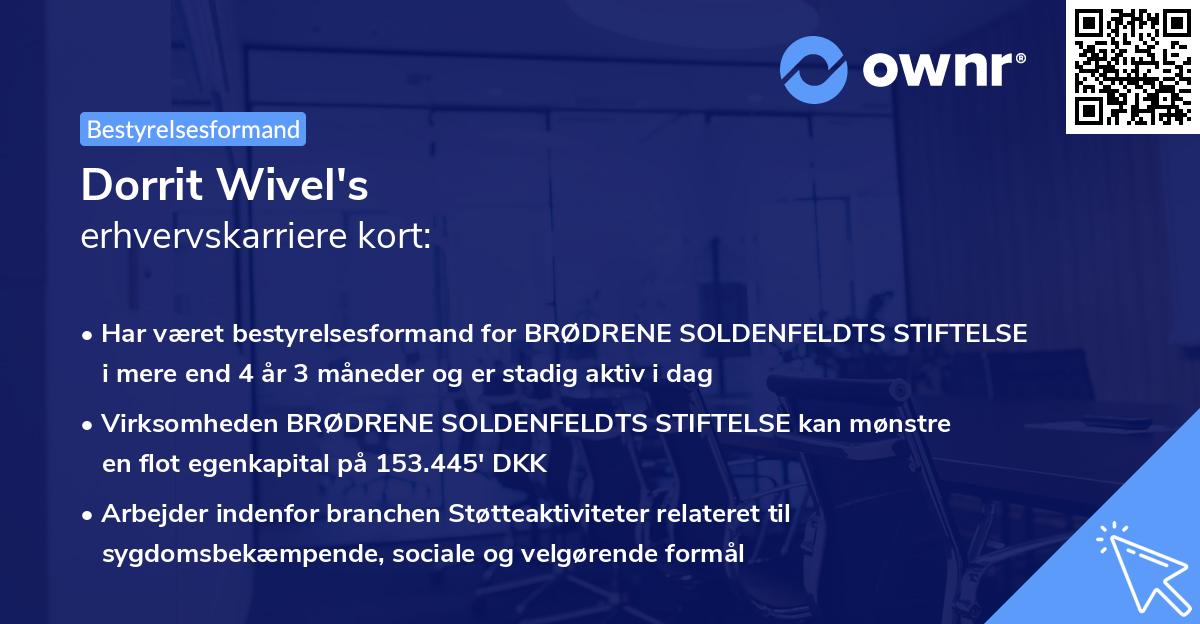 Dorrit Wivel's erhvervskarriere kort