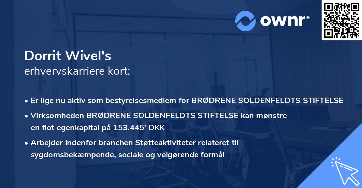 Dorrit Wivel's erhvervskarriere kort