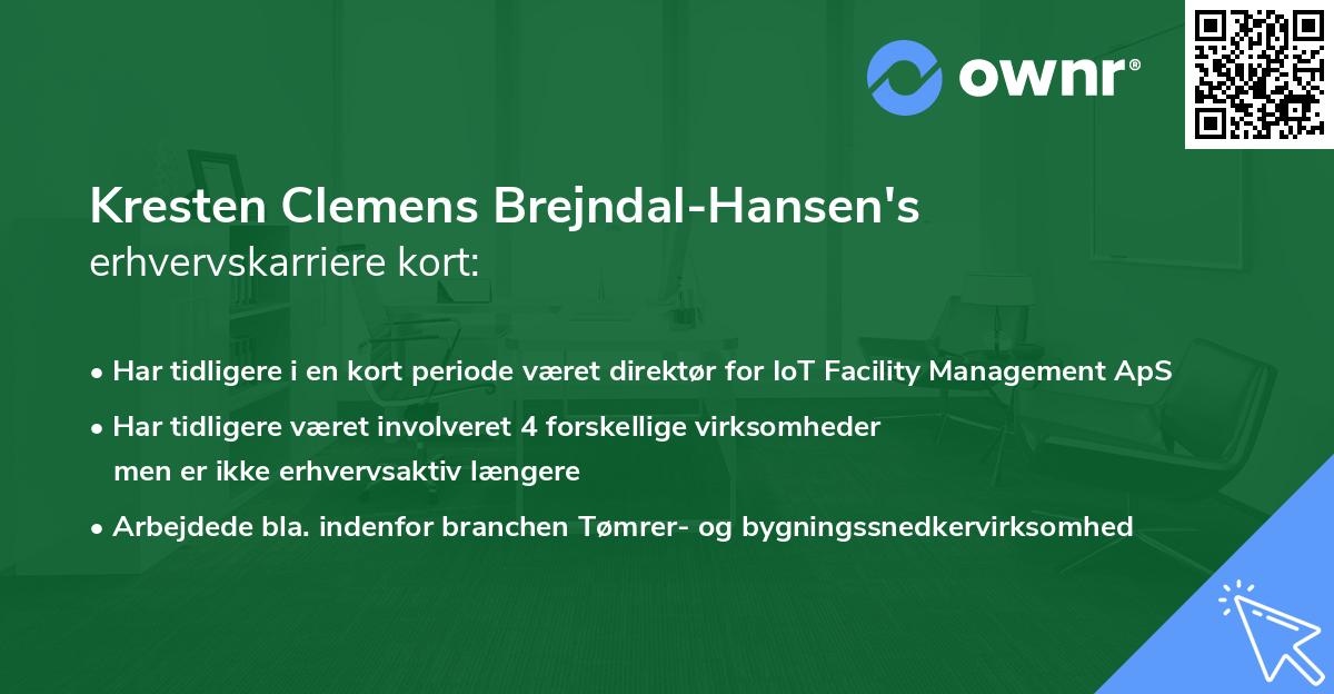 Kresten Clemens Brejndal-Hansen's erhvervskarriere kort