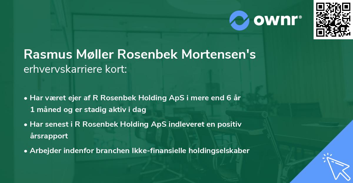 Rasmus Møller Rosenbek Mortensen's erhvervskarriere kort