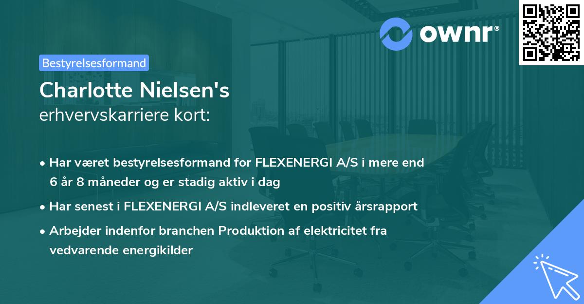 Charlotte Nielsen's erhvervskarriere kort