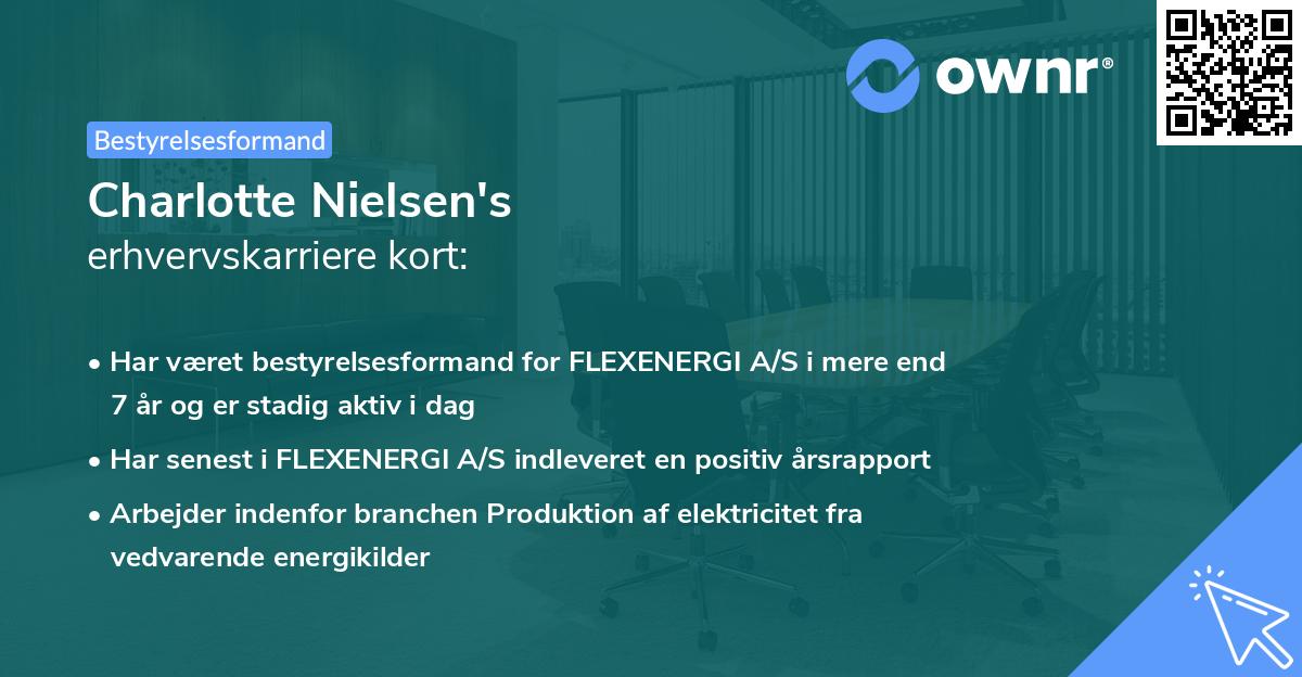 Charlotte Nielsen's erhvervskarriere kort