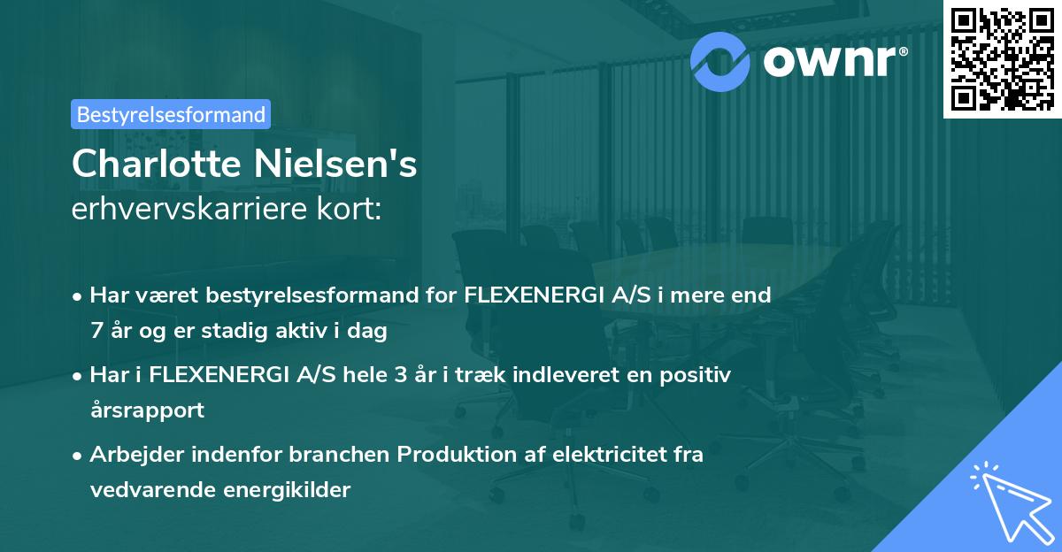 Charlotte Nielsen's erhvervskarriere kort