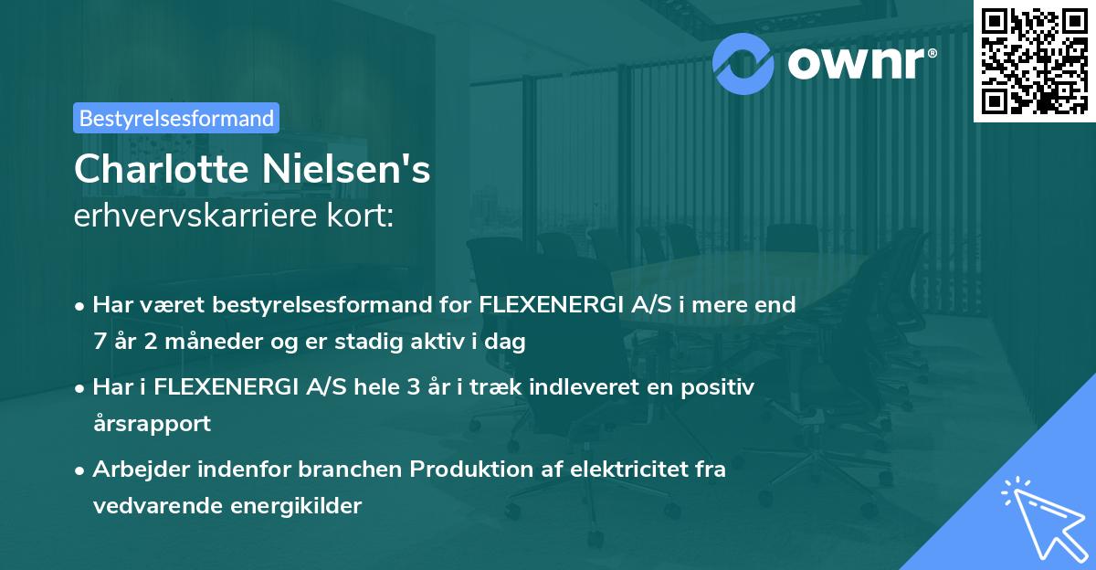 Charlotte Nielsen's erhvervskarriere kort