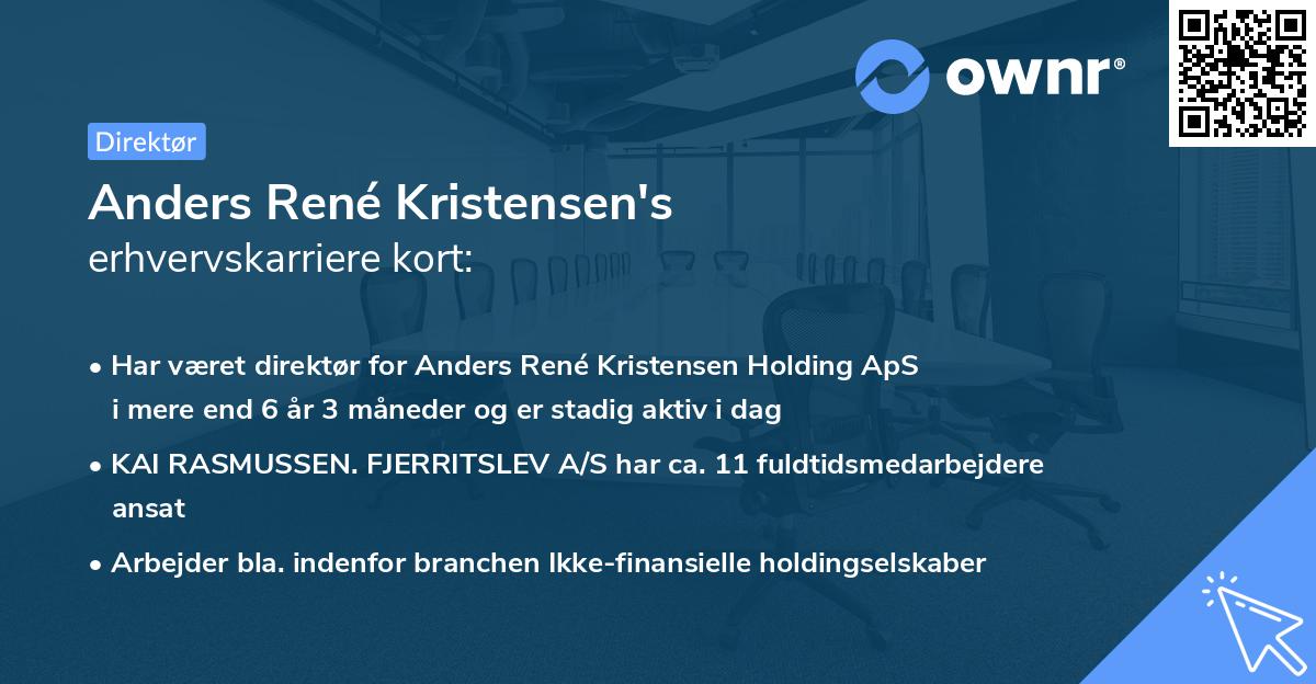 Anders René Kristensen's erhvervskarriere kort