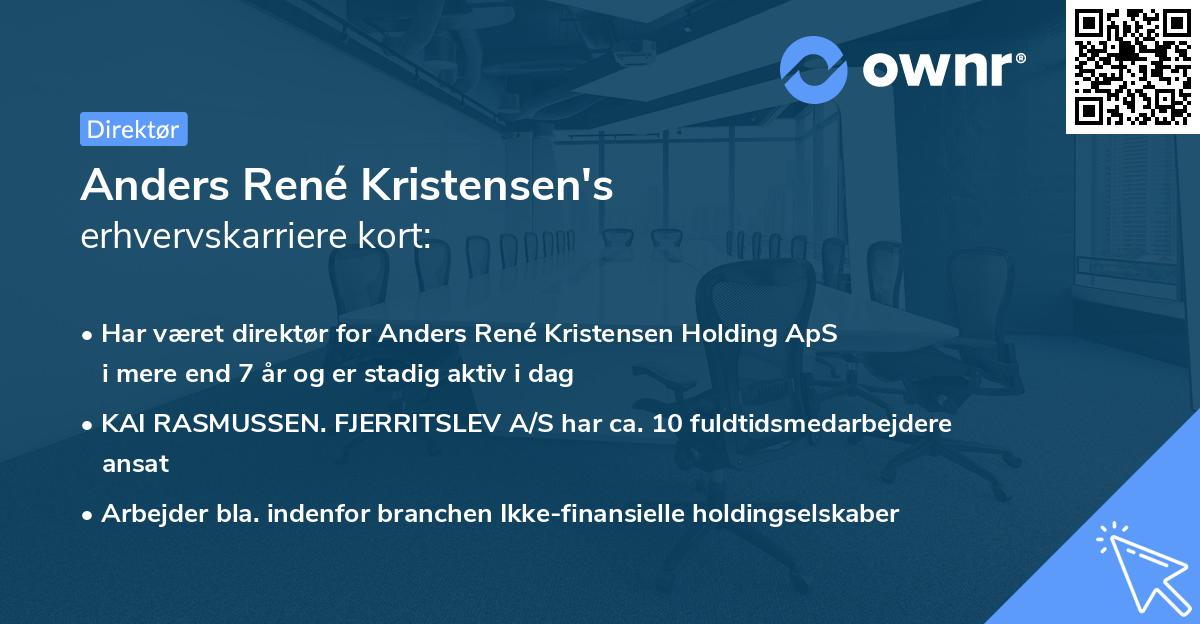 Anders René Kristensen's erhvervskarriere kort