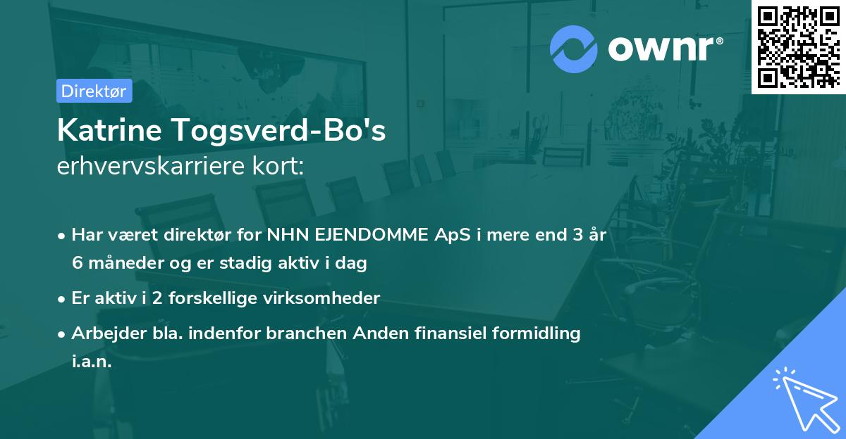 Katrine Togsverd-Bo's erhvervskarriere kort