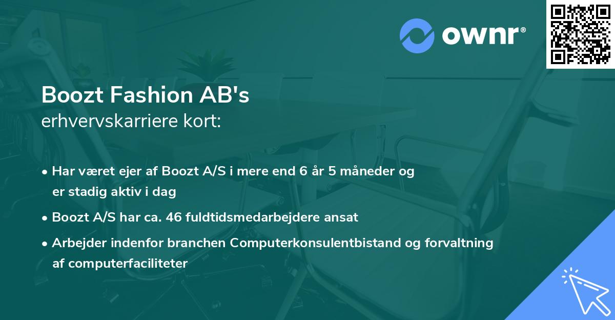 Boozt Fashion AB's erhvervskarriere kort